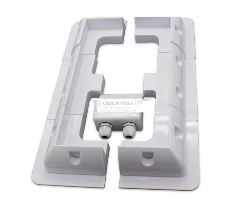 ABS White Solar Panel Corner Mounting Bracket Kits 7pcs/set