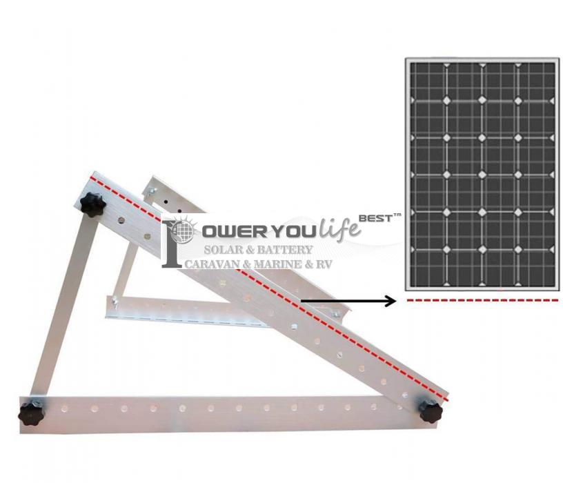 515mm Adjustable aluminum mount for 30w, 45w and 60w Solar panels.