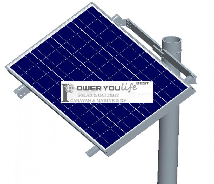 Upgraded Solar Pole Mount for 30-100W panel