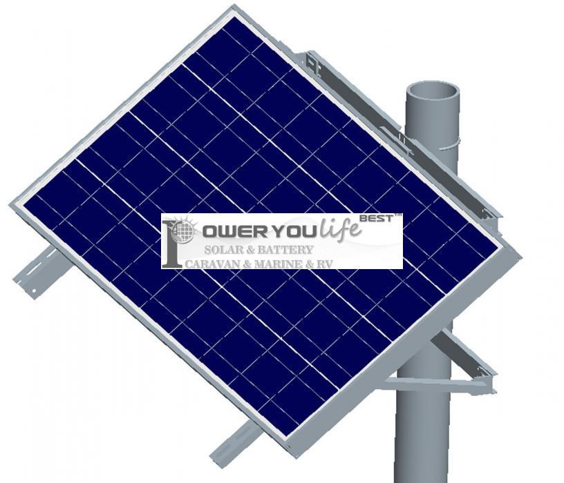 Deluxe Solar Pole Mount for 50-130W panel