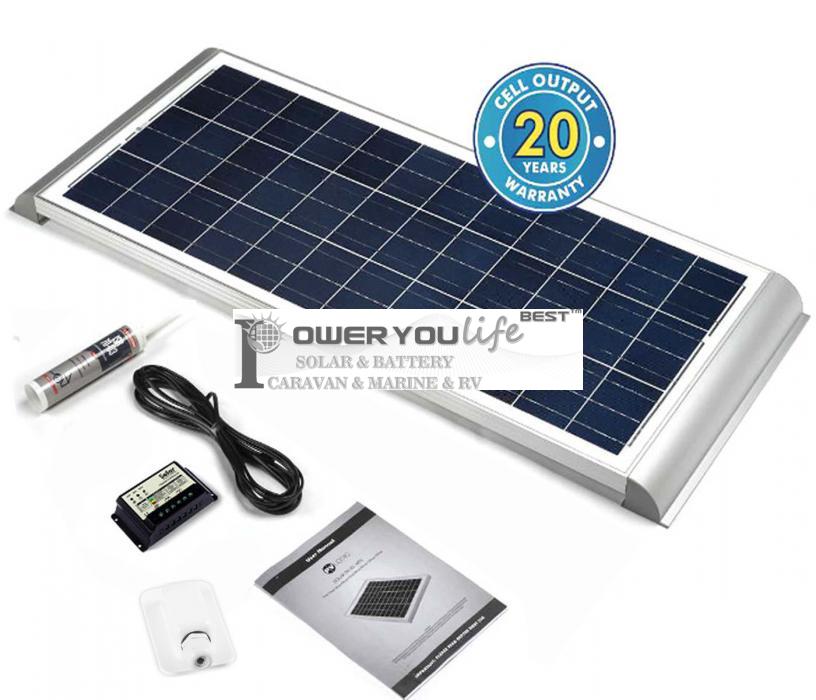 100 Watt Poly Solar Rooftop Kit with Premium fitting