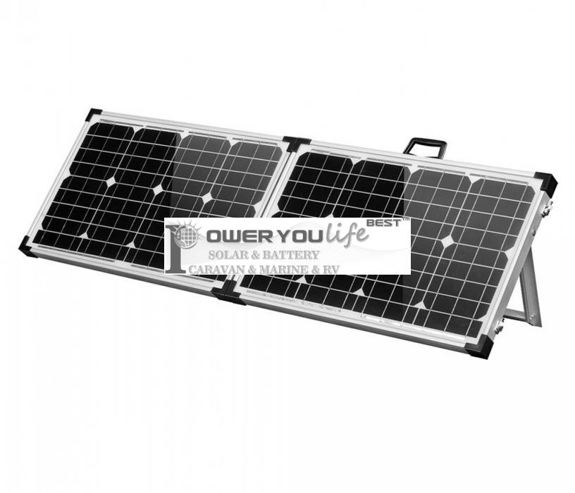 80w MonoCrystalline Folding Solar Panel Kit for boat caravan home