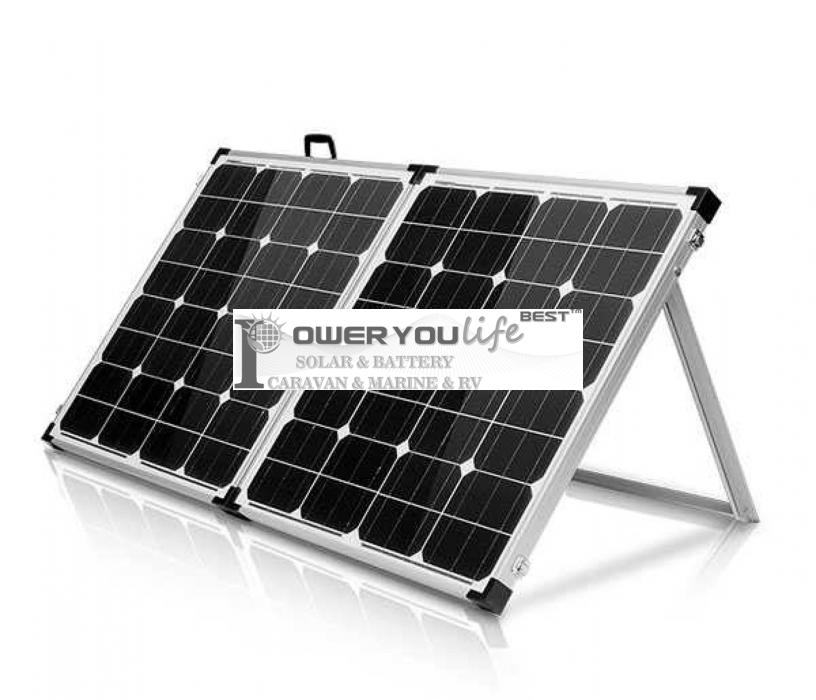 100w MonoCrystalline Folding Solar Panel Kit for boat caravan home